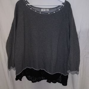 Cato Sweatshirt Lace Crystals size 26/28